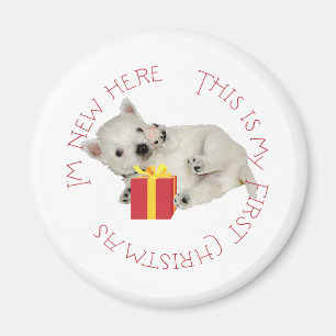 Westie-Welpe erstes Weihnachten Magnet