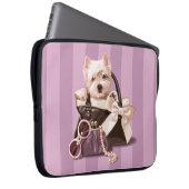 Westie Welpe in der Handtasche Laptopschutzhülle (Vorne Rechts)