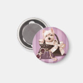 Westie Welpe in Handbag Magnet (Vorderseite/Rückseite)