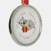 Westie Welppy First Christmas Ornament Aus Metall (Rechts)