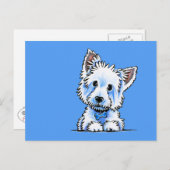 Westie Wesley Postkarte (Vorne/Hinten)