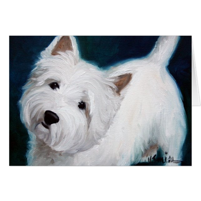Westie West Highland Terrier Dog Card (Vorderseite (Horizontal))