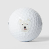 Westie West Highland Terrier Golfball (Vorderseite)