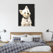 Westie | West Highland Terrier Leinwanddruck (Insitu (Schlafzimmer))