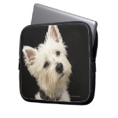 Westie (West Highland Terrier) mit Kragen Laptopschutzhülle (Vorderseite Links)