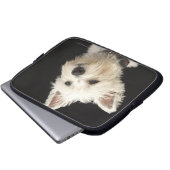 Westie (West Highland Terrier) mit Kragen Laptopschutzhülle (Vorne Knopf)