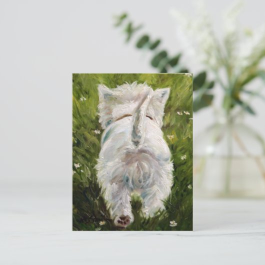 Westie West Highland Terrier Postcard Postkarte (Stehend Vorderseite)