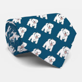 Westie West Highland White Terrier Krawatte (Gerollt)