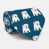 Westie West Highland White Terrier Krawatte (Gerollt)
