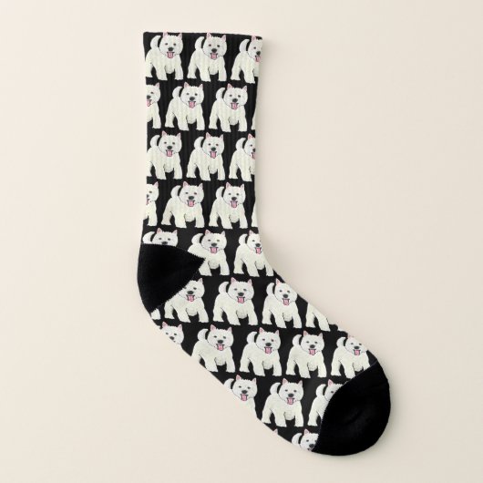 Westie West Highland White Terrier Socken (Links - Innen)