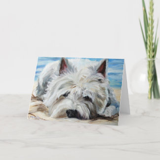 Westie Westhochland-Terrier-Hund - Strand-Gammler Karte
