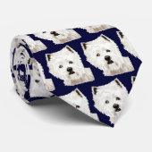 Westie Westhochland-weißer Terrier-Krawatte Krawatte (Gerollt)