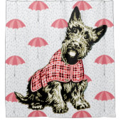 westie Westhochlandhund + RegenschirmDuschvorhang Duschvorhang (Vorderseite)