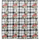 westie Westhochlandhundetartan-Duschvorhang Duschvorhang (Vorderseite)