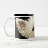 Westie (Westhochlandterrier) mit Kragen Zweifarbige Tasse (Links)