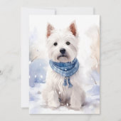 Westie Winter Snow Feiertagskarte (Vorderseite)