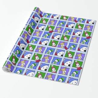 Westie Winter Whimsy Wrapping Paper Geschenkpapier
