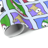 Westie Winter Whimsy Wrapping Paper Geschenkpapier (Rolleneckpunkt)