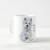 Westie Wisdom - Der durchschnittliche Hund ist ein Kaffeetasse (Vorderseite Links)