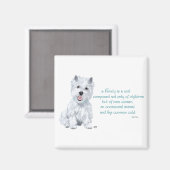 Westie Wisdom - Familiendynamik Magnet (Vorderseite/Rückseite)
