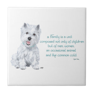 Westie Wisdom Keramik Tile Fliese