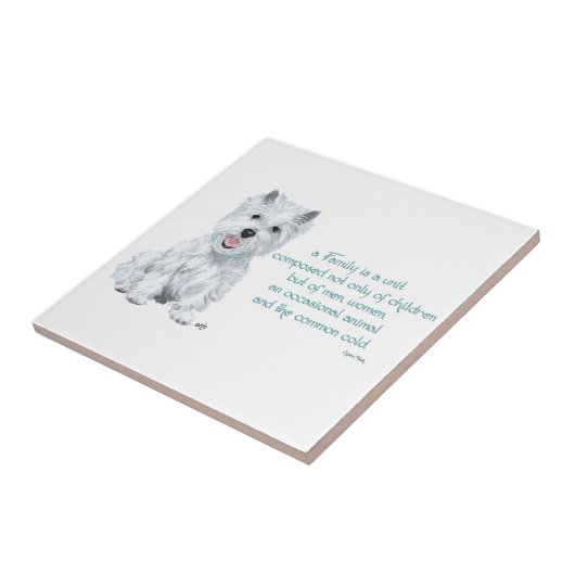 Westie Wisdom Keramik Tile Fliese (Seite)