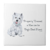 Westie Wisdom Keramik Tile Fliese (Vorderseite)