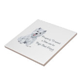 Westie Wisdom Keramik Tile Fliese (Seite)