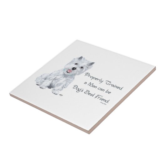 Westie Wisdom Keramik Tile Fliese (Seite)