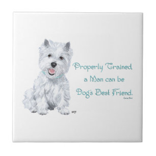 Westie Wisdom Keramikfliese