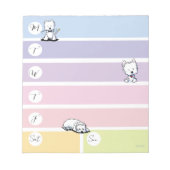 Westie-Wochenplaner-Notizblock Notizblock (Vorderseite)