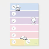 Westie-Wochenplaner Post-it Klebezettel (Vorderseite)