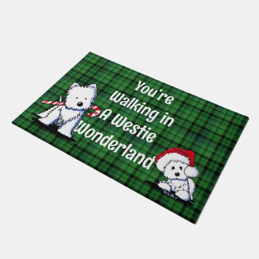 Westie Wonderland Christmas Doormat Fußmatte (Schrägansicht)