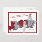 Westie Woof It Up Valentinstag Postkarte (Vorne/Hinten)