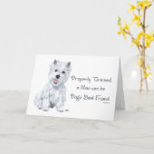 Westie Worte der Weisheit Karte (Gelbe Blume)