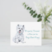 Westie Worte der Weisheit Postkarte (Stehend Vorderseite)