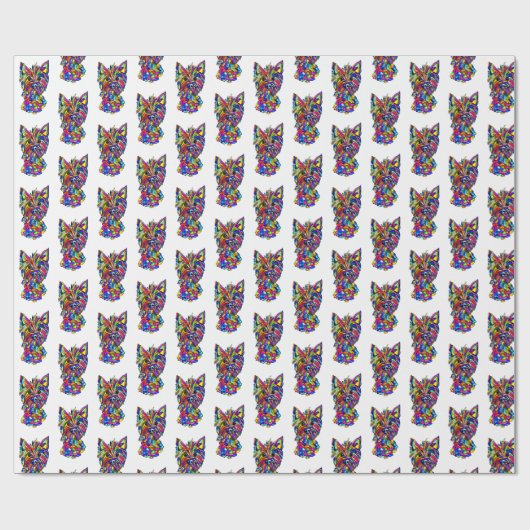 Westie Wrapping Paper Geschenkpapier (Flach)