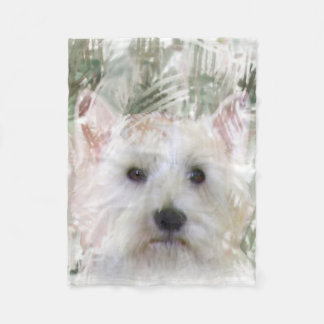 WESTIE WURF FLEECEDECKE