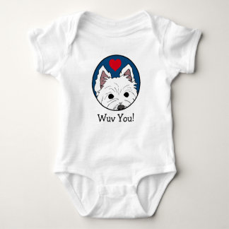Westie Wuv spähen Sie! Säuglings-Bodysuit Baby Strampler