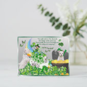 Westie You Got Mail - St Patrick's Day Version Postkarte (Stehend Vorderseite)