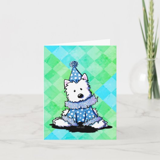 Westie Zirkus Clown Blank Karte (Vorderseite)