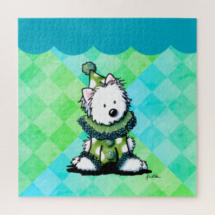 Westie Zirkus Clown Kunst Puzzle