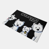 Westie Zuhause Black Door Mat Fußmatte (Schrägansicht)