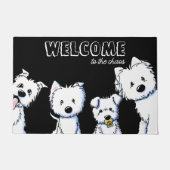 Westie Zuhause Black Door Mat Fußmatte (Vorderseite)