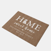 Westie Zuhause Sweet Zuhause Doormat Fußmatte (Schrägansicht)