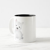 Westie Zweifarbige Tasse (Vorderseite Links)