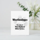 Westieologie Postkarte (Stehend Vorderseite)
