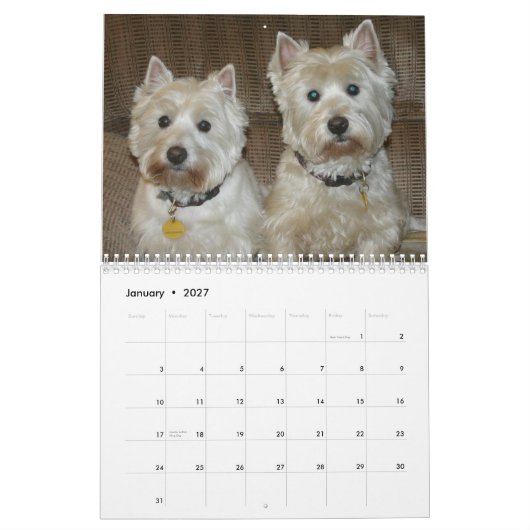 Westies 2009 kalender (Jan 2027)
