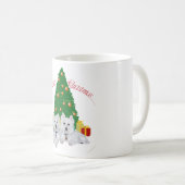 Westies am Weihnachtsbaum Kaffeetasse (VorderseiteRechts)