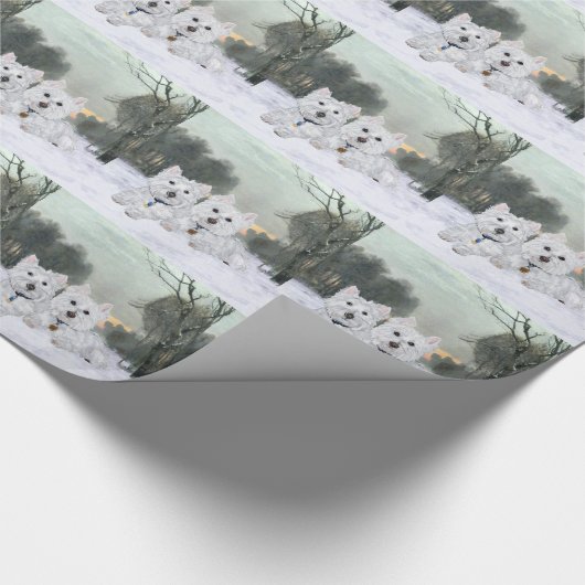 Westies Christmas Cheer Geschenkpapier (Ecke)